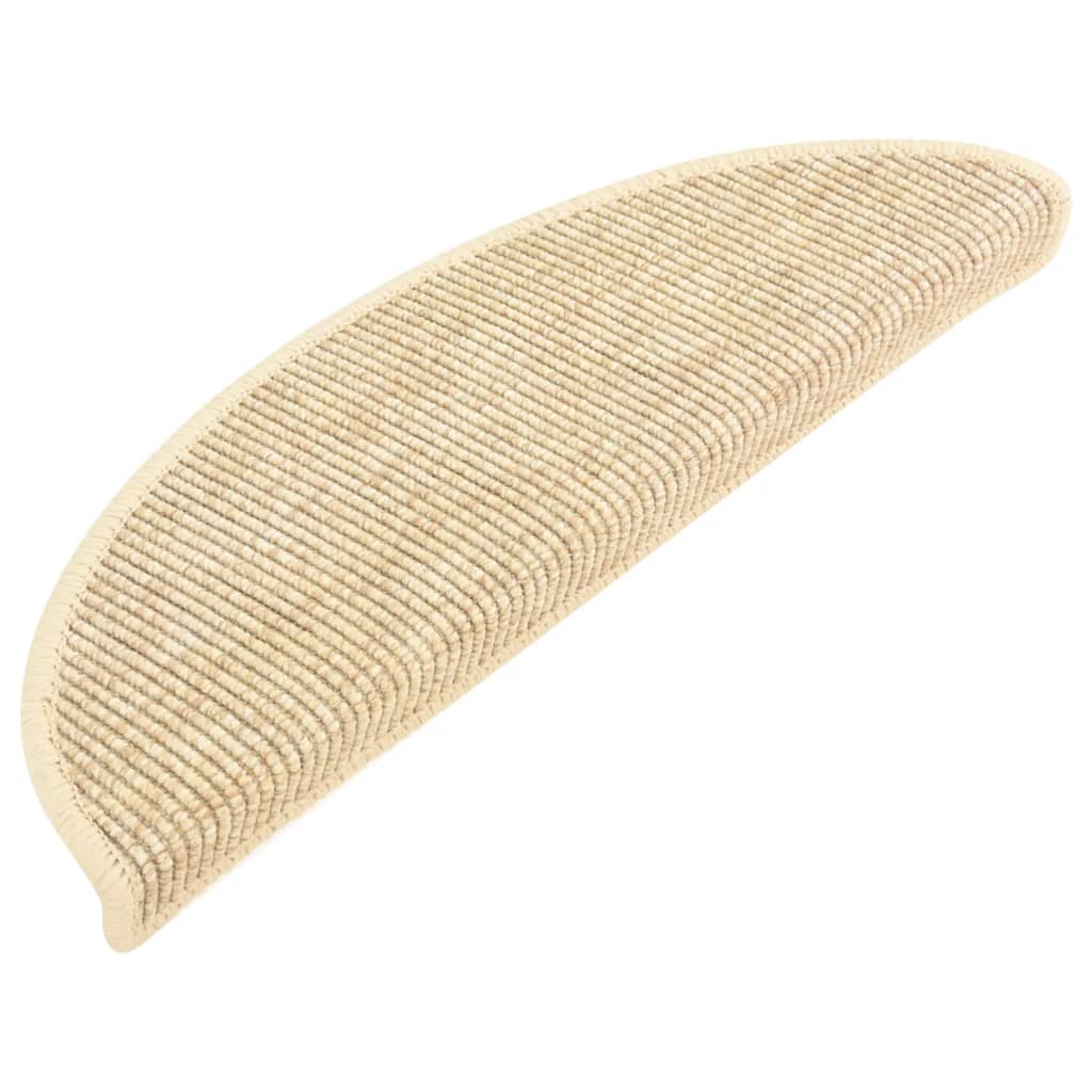 Selbstklebende Treppenmatten 15 Stk. 56x20 cm Hellbeige