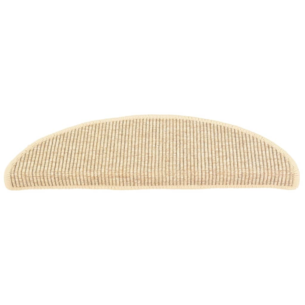 Selbstklebende Treppenmatten 15 Stk. 56x20 cm Hellbeige