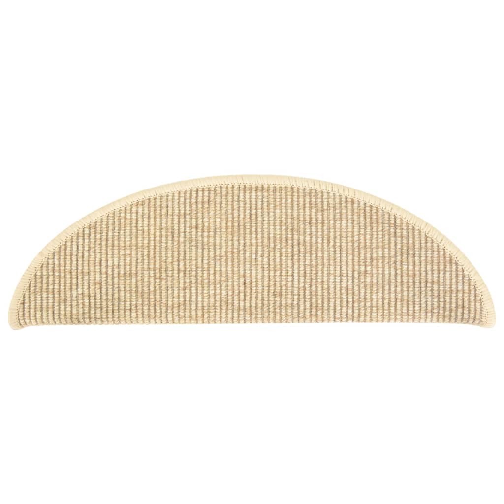 Selbstklebende Treppenmatten 15 Stk. 56x20 cm Hellbeige