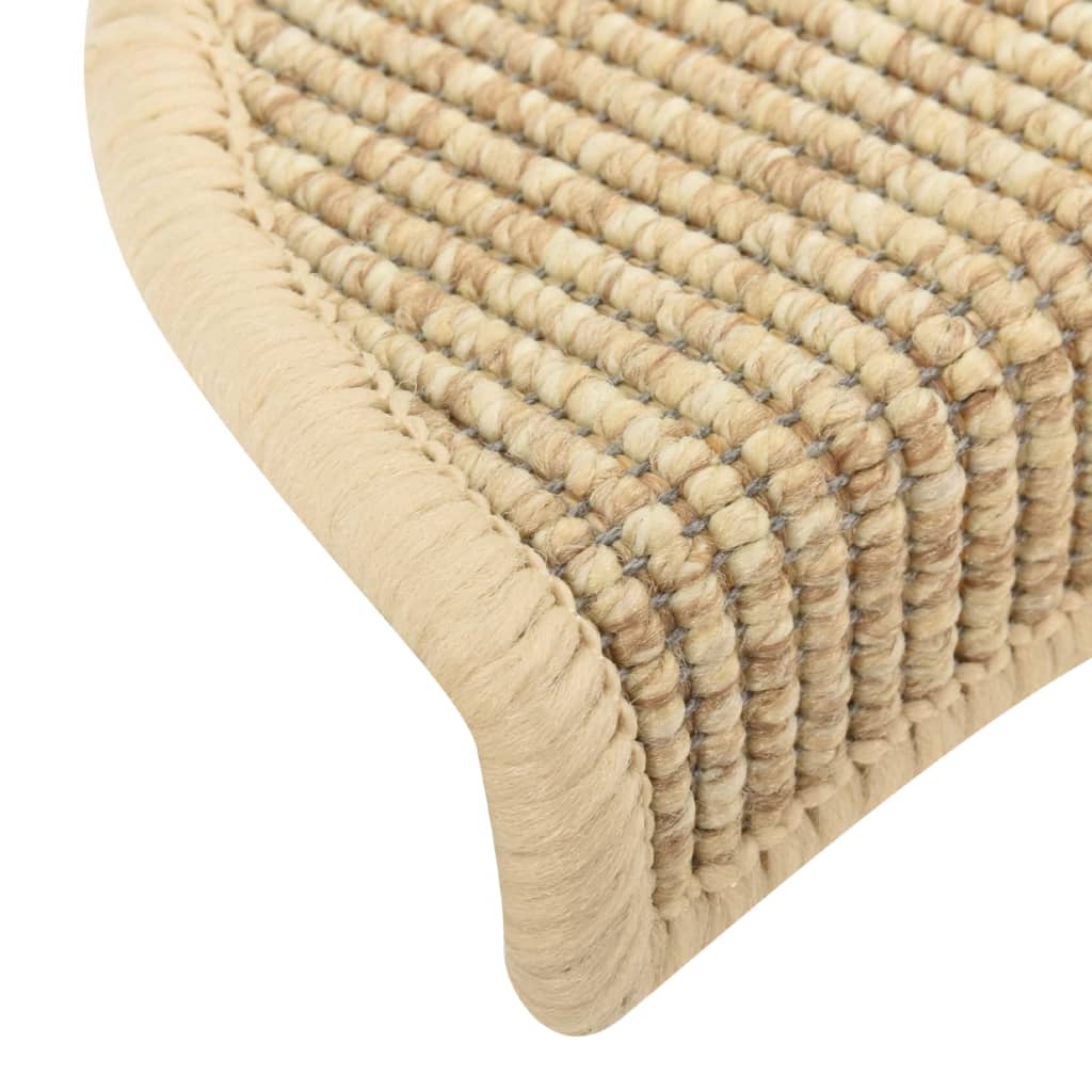 Selbstklebende Treppenmatten 15 Stk. 56x20 cm Hellbeige
