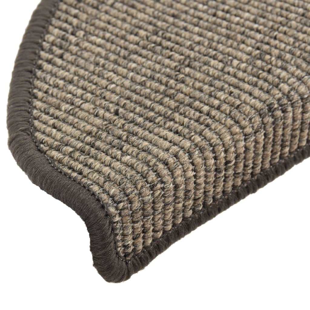 Stufenmatten Selbstklebend 15 Stk. Grau und Beige 65x25 cm