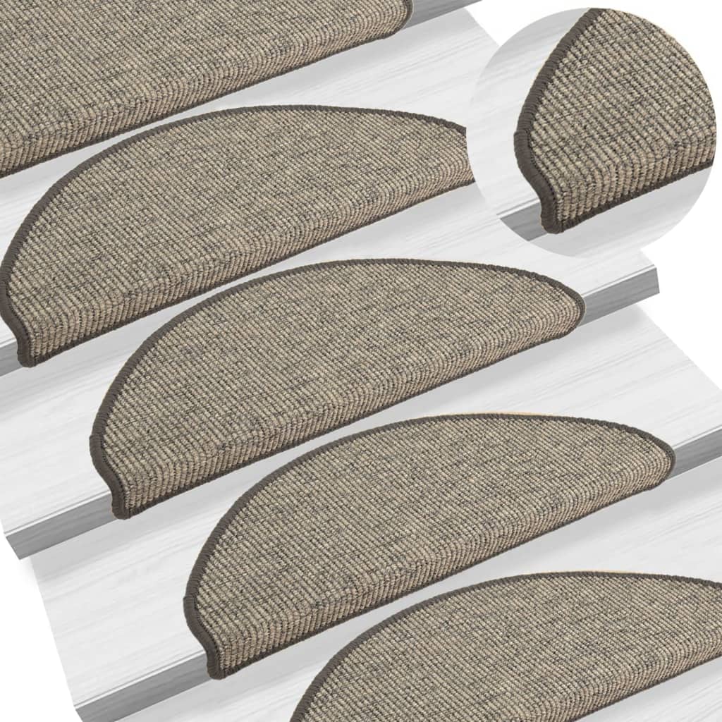 Stufenmatten Selbstklebend 15 Stk. Grau und Beige 65x25 cm
