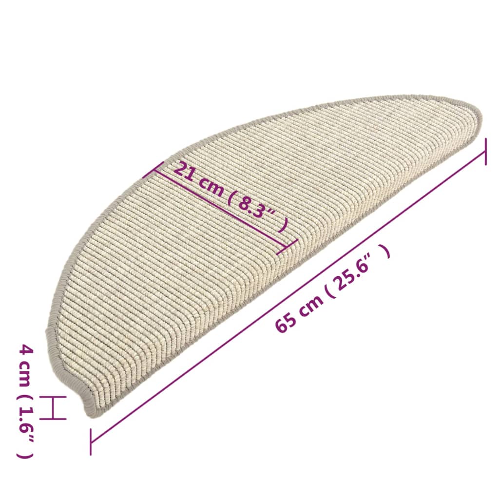 Stufenmatten Selbstklebend 15 Stk. Silbern 65x25 cm