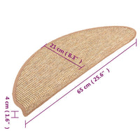 Thumbnail for Stufenmatten Selbstklebend 15 Stk. Hellbraun 65x25 cm