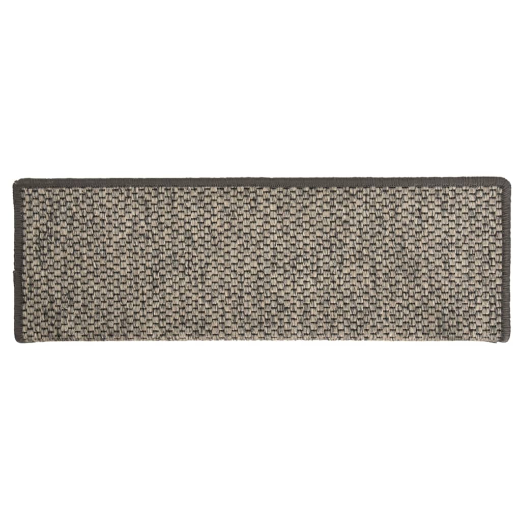 Treppenmatten Selbstklebend 15 Stk. 65x25 cm Grau und Beige