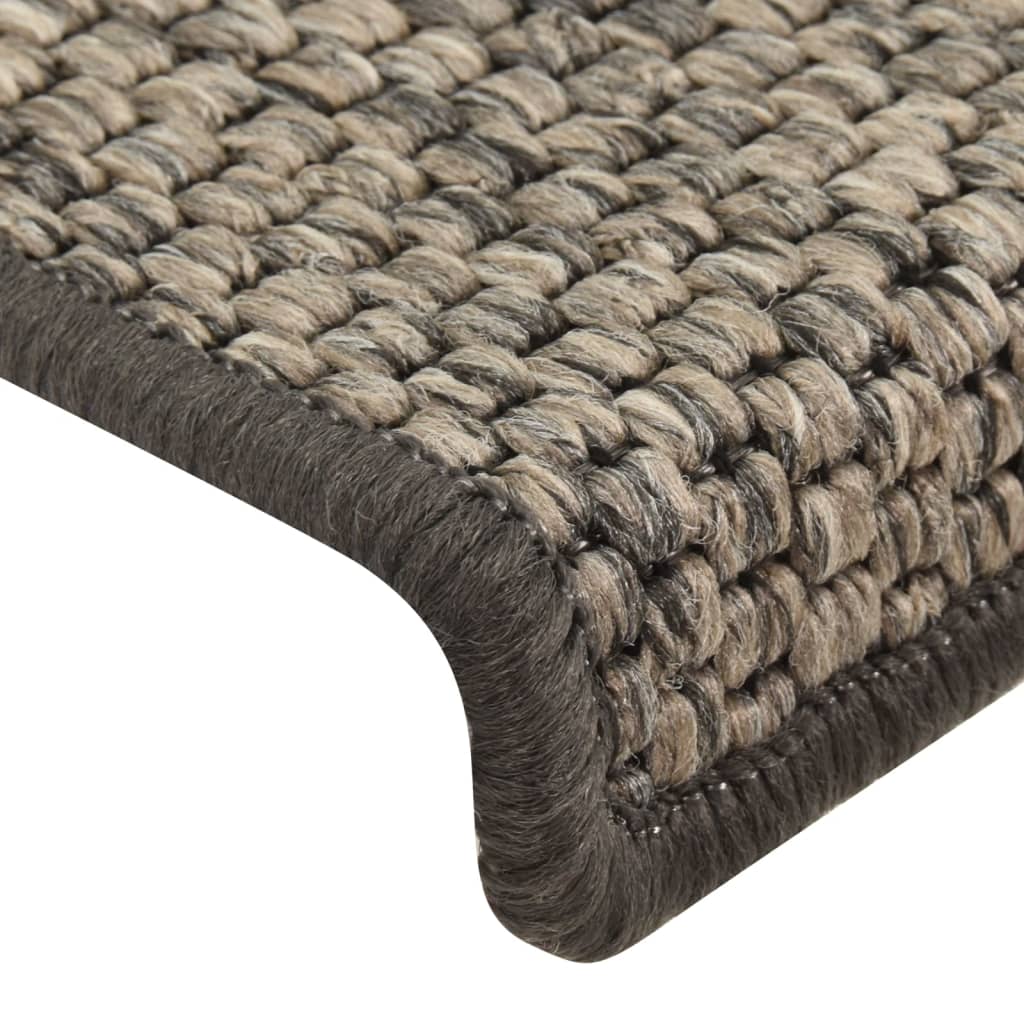 Treppenmatten Selbstklebend 15 Stk. 65x25 cm Grau und Beige