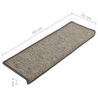 Thumbnail for Treppenmatten Selbstklebend 15 Stk. 65x25 cm Grau und Beige