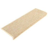 Thumbnail for Stufenmatten Selbstklebend 15 Stk Sisal-Optik 65x21x4cm