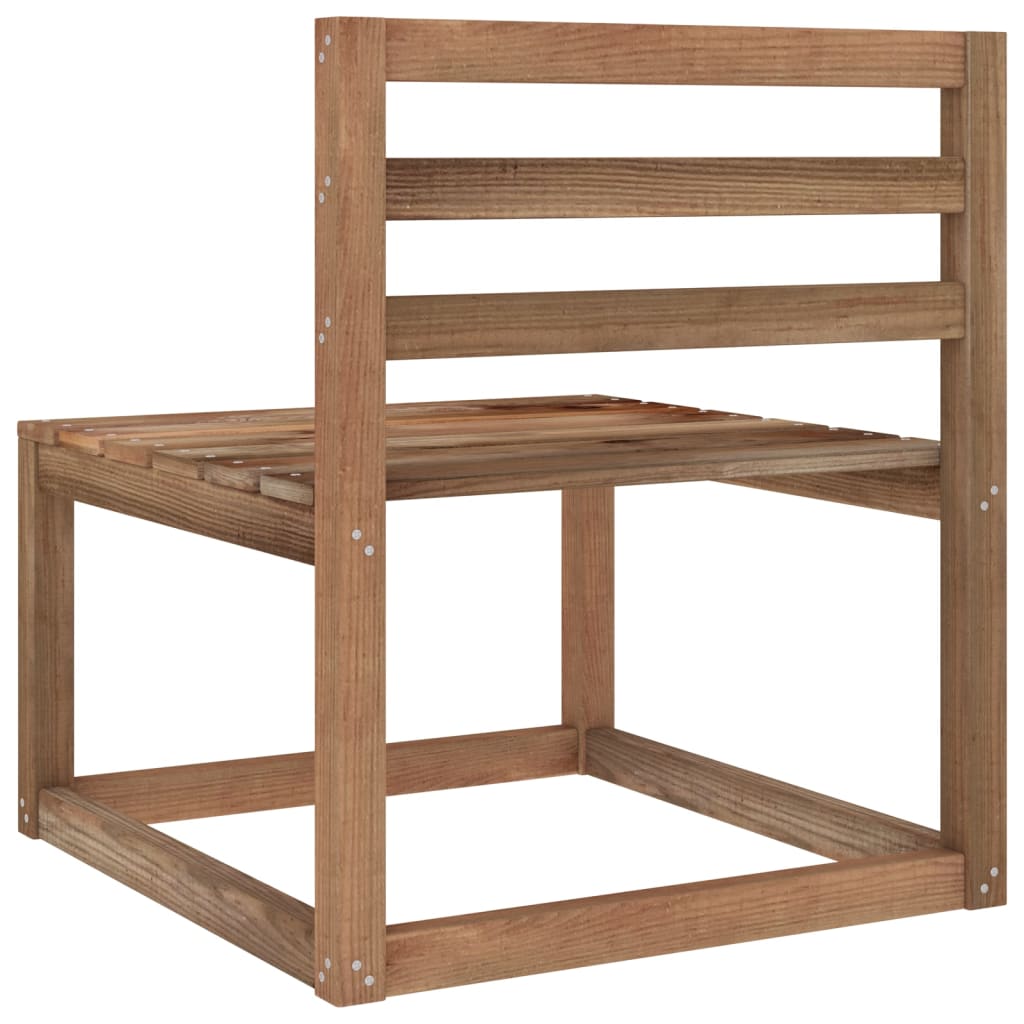 Paletten-Mittelsofas 2 Stk. Braun Imprägniertes Kiefernholz