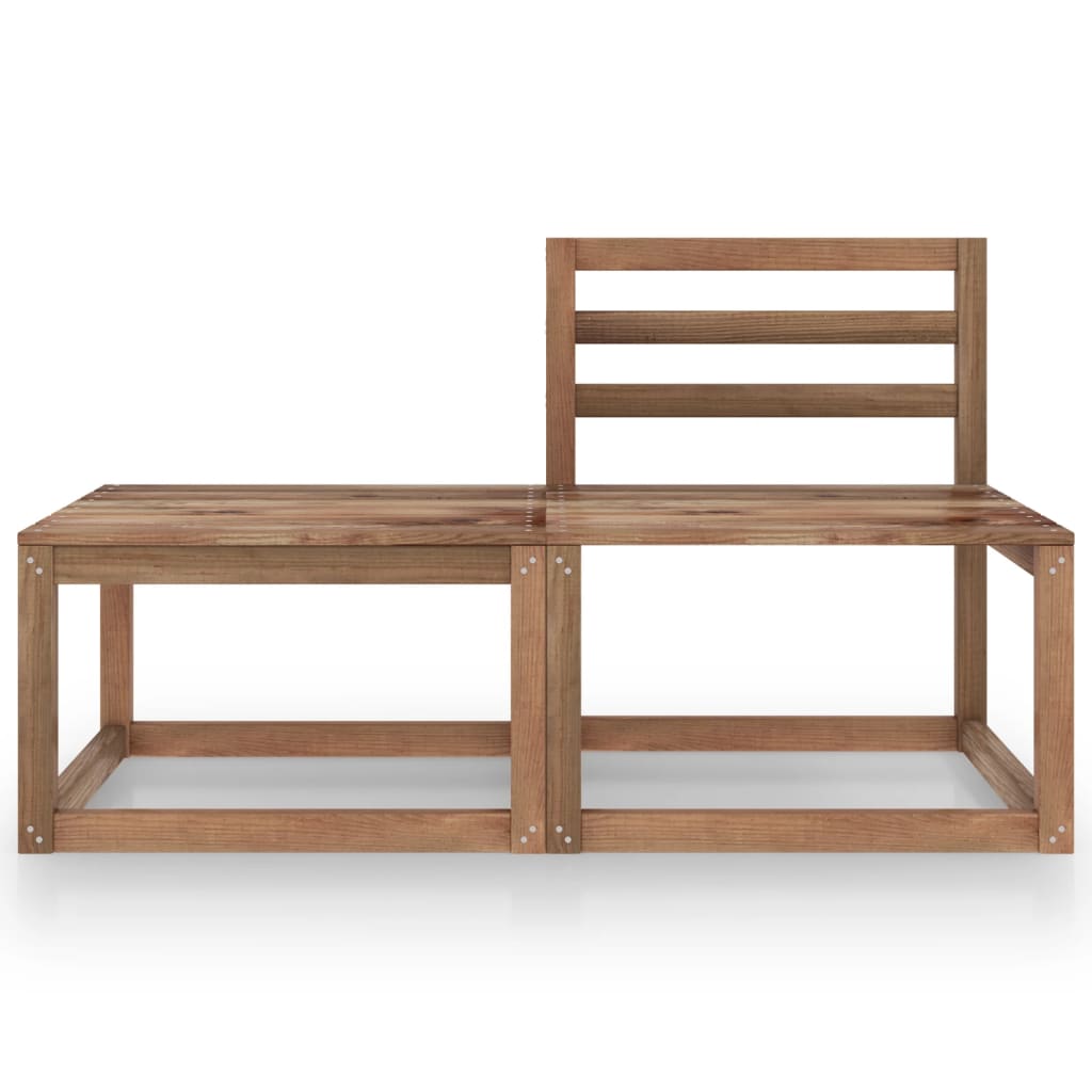 2-tlg. Garten-Lounge-Set Braun Imprägniertes Kiefernholz