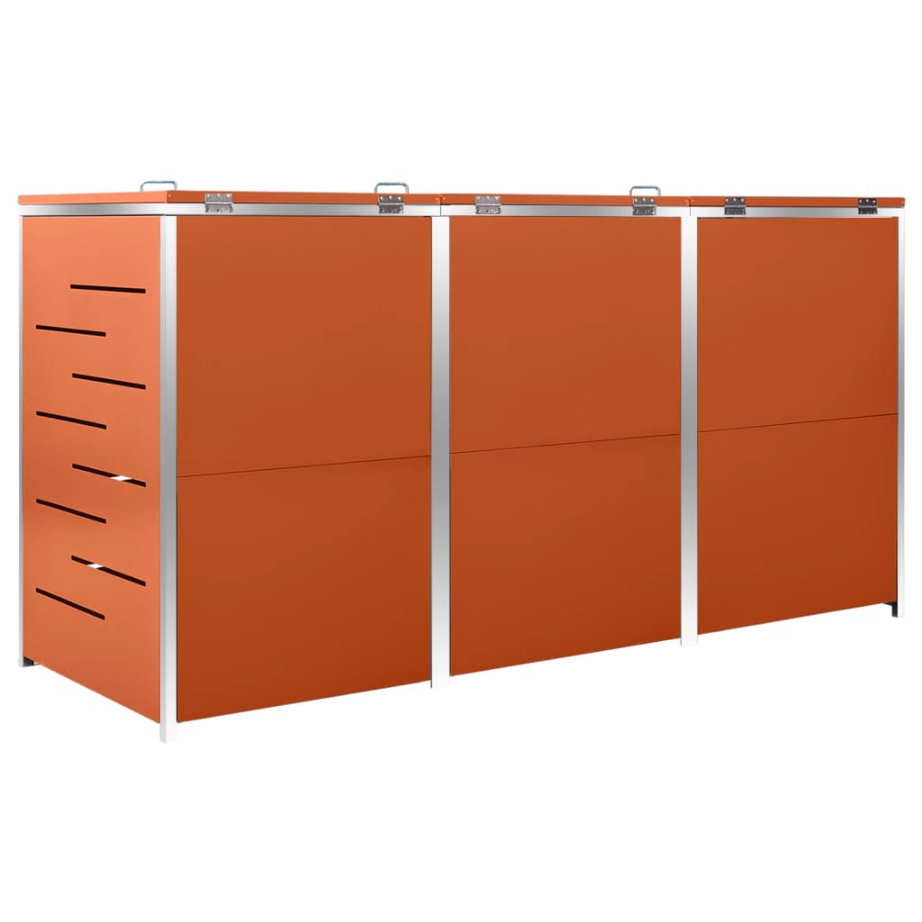 Mülltonnenbox für 3 Tonnen 207x77,5x115 cm Edelstahl