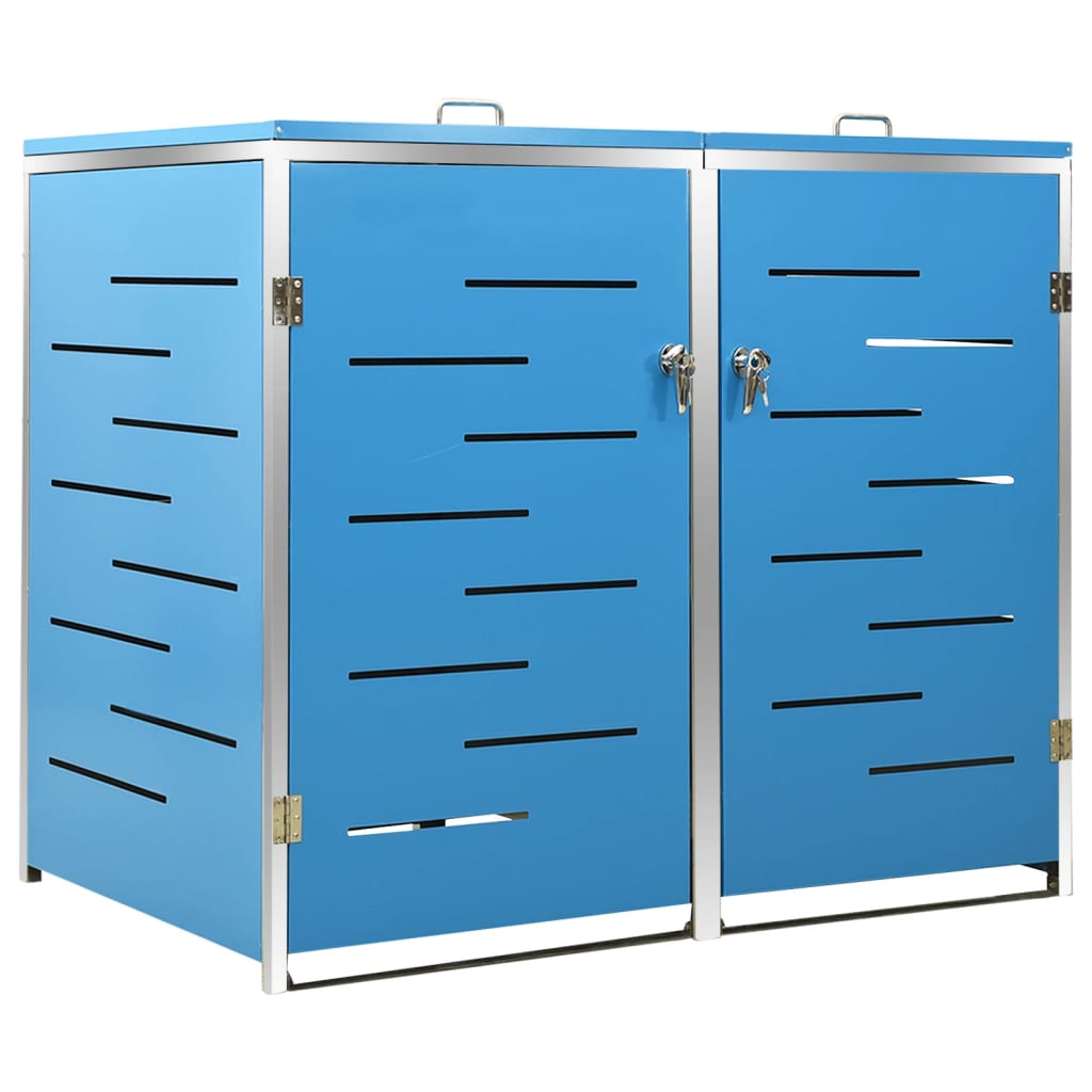 Mülltonnenbox für 2 Tonnen 138x77,5x115,5 cm Edelstahl