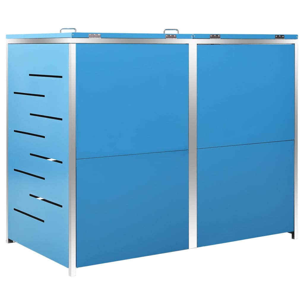 Mülltonnenbox für 2 Tonnen 138x77,5x115,5 cm Edelstahl