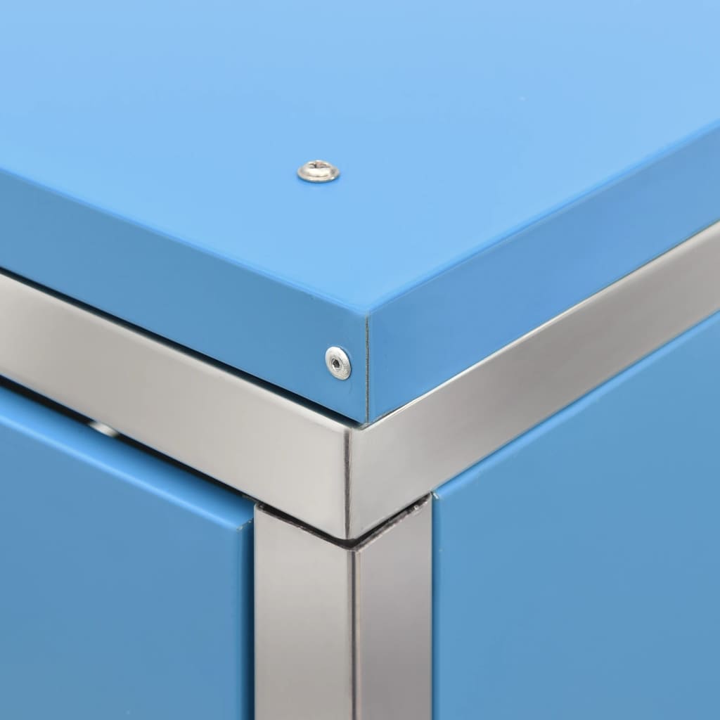 Mülltonnenbox für 2 Tonnen 138x77,5x115,5 cm Edelstahl