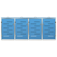 Thumbnail for Mülltonnenbox für 4 Tonnen 276,5x77,5x115,5 cm Edelstahl