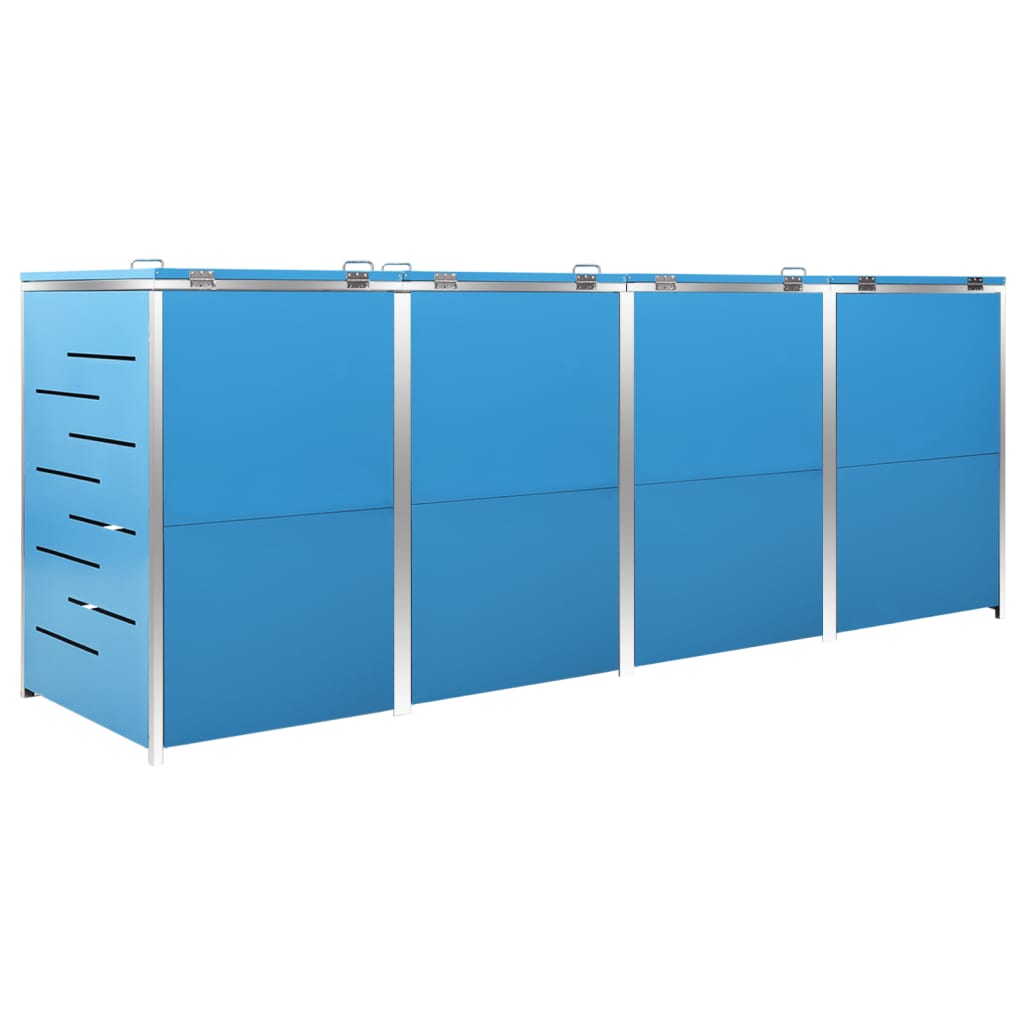 Mülltonnenbox für 4 Tonnen 276,5x77,5x115,5 cm Edelstahl