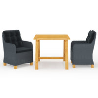 Thumbnail for 3-tlg. Garten-Essgruppe Dunkelgrau