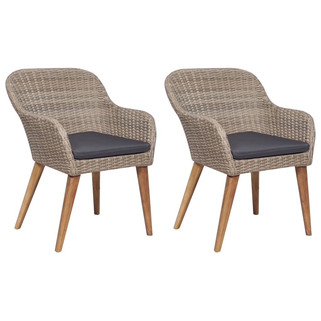 3-tlg. Garten-Essgruppe Braun