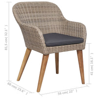 Thumbnail for 5-tlg. Garten-Essgruppe Braun