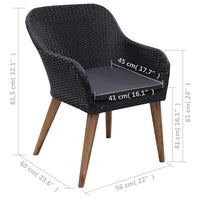 Thumbnail for 7-tlg. Garten-Essgruppe Schwarz