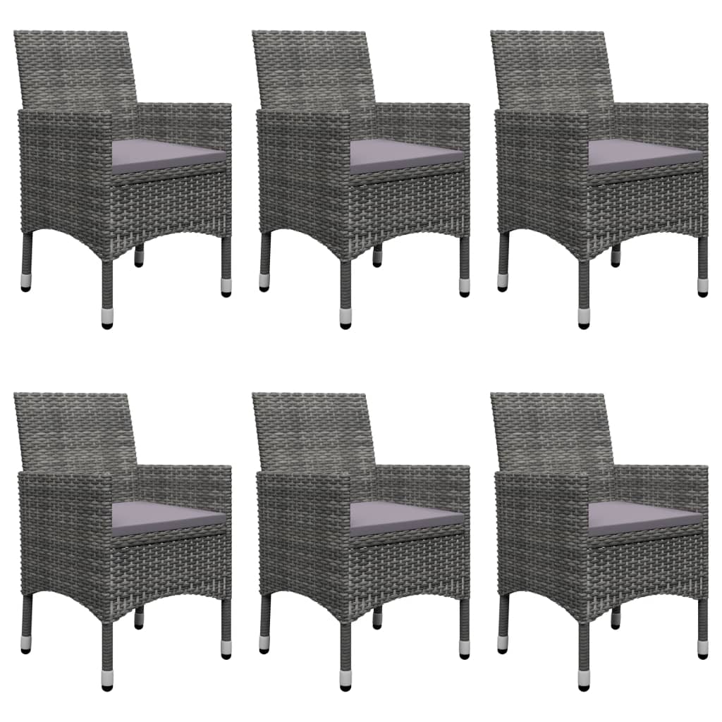 7-tlg. Garten-Essgruppe Grau