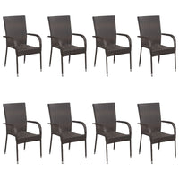 Thumbnail for 9-tlg. Garten-Essgruppe Braun