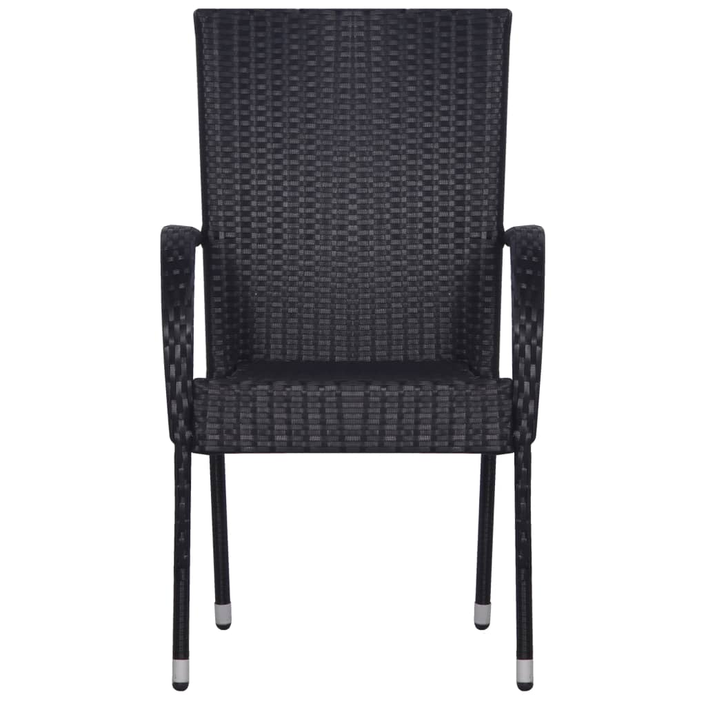 9-tlg. Garten-Essgruppe Schwarz