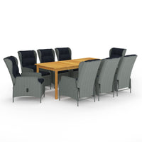 Thumbnail for 9-tlg. Garten-Essgruppe Hellgrau