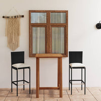 Thumbnail for 3-tlg. Gartenbar-Set mit Kissen Schwarz