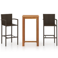 Thumbnail for 3-tlg. Gartenbar-Set Braun