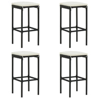 Thumbnail for 5-tlg. Gartenbar-Set mit Kissen Schwarz