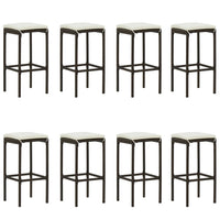 Thumbnail for 9-tlg. Gartenbar-Set mit Kissen Braun