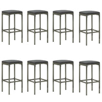 Thumbnail for 9-tlg. Gartenbar-Set mit Kissen Grau