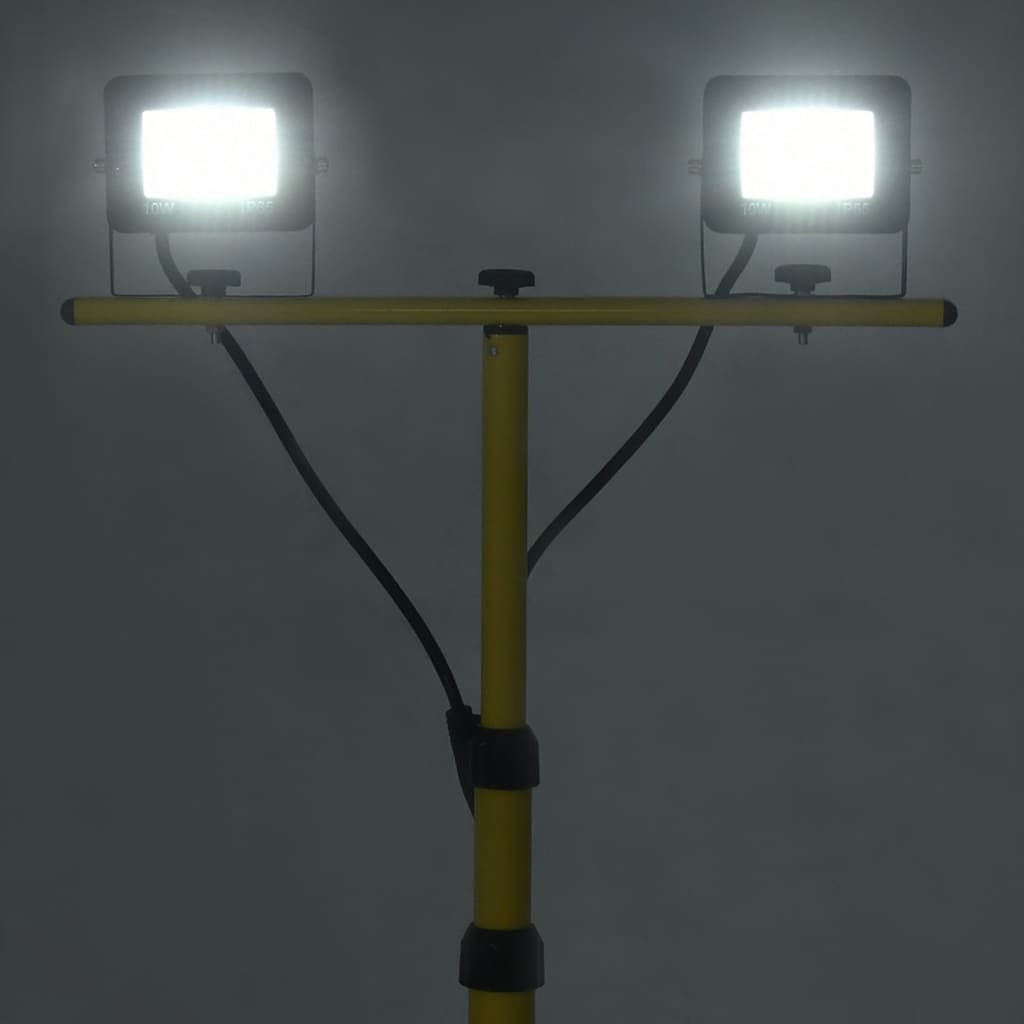 LED-Fluter mit Stativ 2x10 W Kaltweiß