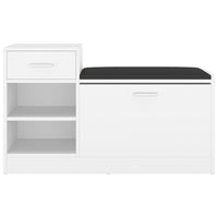 Thumbnail for Schuhbank Weiß 94,5x31x57 cm Holzwerkstoff