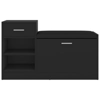 Thumbnail for Schuhbank Schwarz 94,5x31x57 cm Holzwerkstoff