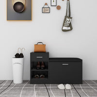 Thumbnail for Schuhbank Schwarz 94,5x31x57 cm Holzwerkstoff
