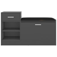 Thumbnail for Schuhbank Grau 94,5x31x57 cm Holzwerkstoff