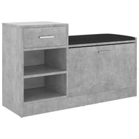 Thumbnail for Schuhbank Betongrau 94,5x31x57 cm Holzwerkstoff