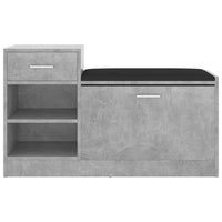 Thumbnail for Schuhbank Betongrau 94,5x31x57 cm Holzwerkstoff