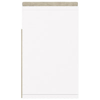 Thumbnail for Schuhbank mit Kissen Weiß 104x30x49 cm Holzwerkstoff