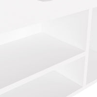Thumbnail for Schuhbank mit Kissen Weiß 104x30x49 cm Holzwerkstoff
