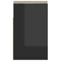 Thumbnail for Schuhbank mit Kissen Hochglanz-Schwarz 104x30x49 cm Spanplatte