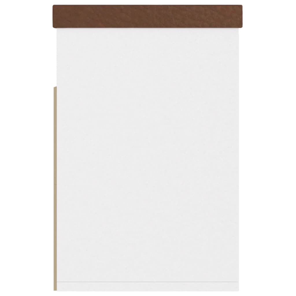 Schuhbank mit Kissen Weiß 80x30x47 cm Spanplatte