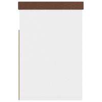 Thumbnail for Schuhbank mit Kissen Weiß 80x30x47 cm Spanplatte