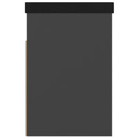 Thumbnail for Schuhbank mit Kissen Grau 80x30x47 cm Holzwerkstoff