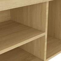 Thumbnail for Schuhbank mit Kissen Sonoma-Eiche 80x30x47 cm Holzwerkstoff