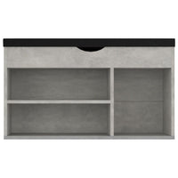 Thumbnail for Schuhbank mit Kissen Betongrau 80x30x47 cm Holzwerkstoff