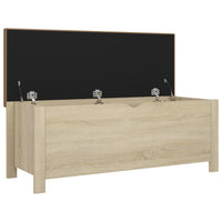 Thumbnail for Sitzbank mit Stauraum und Kissen Sonoma-Eiche 105x40x45 cm