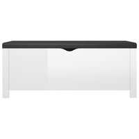 Thumbnail for Sitzbank mit Stauraum und Kissen Hochglanz-Weiß 105x40x45cm